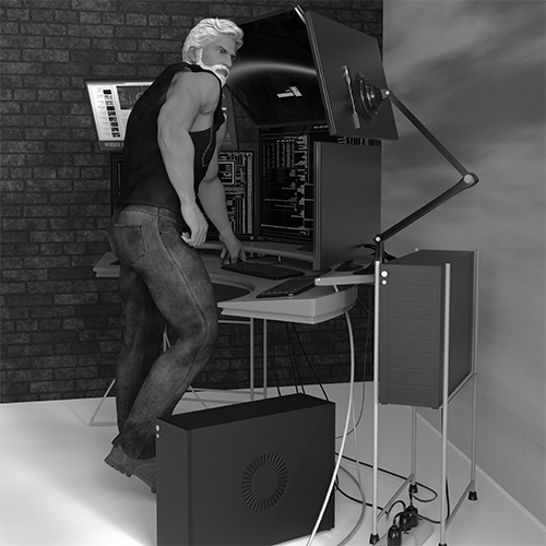 digital render of the artist